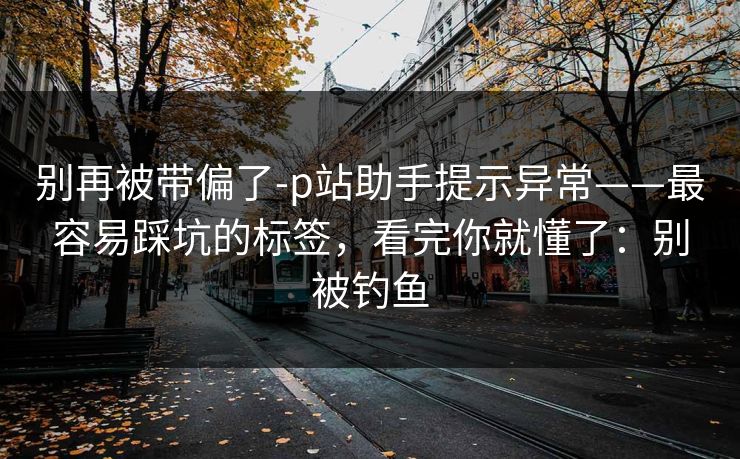 别再被带偏了-p站助手提示异常——最容易踩坑的标签，看完你就懂了：别被钓鱼