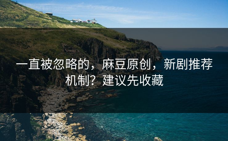 一直被忽略的，麻豆原创，新剧推荐机制？建议先收藏